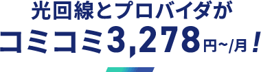 @nifty光なら、光回線とプロバイダがコミコミで月額4,378円！