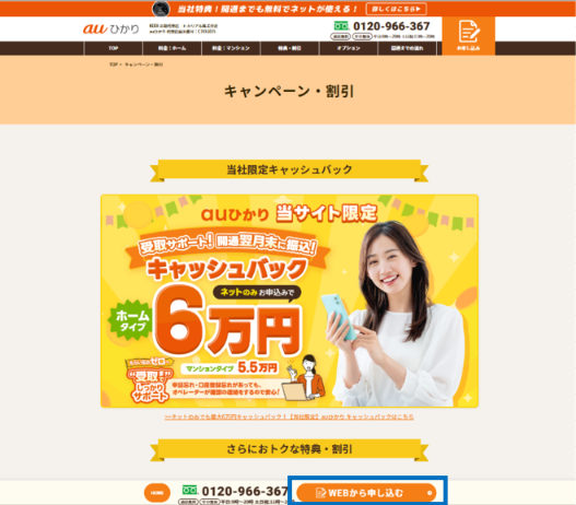 auひかり×ヒカリアルのキャンペーンサイト